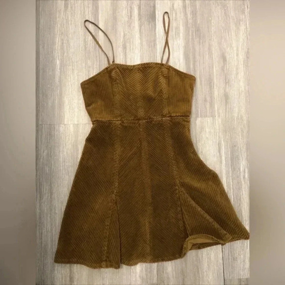Urban Outfitters Dresses & Skirts - URBAN OUTFITTERS KENSIE CORDUROY‎ LACED BACK MINI DRESS SZ XS